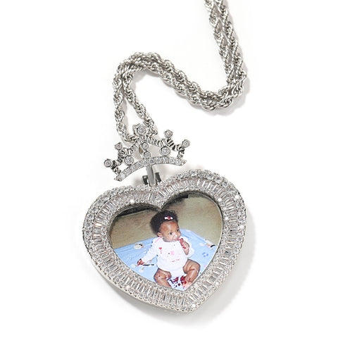 Heart Photo Pendant Necklace