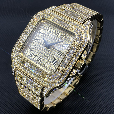 Iced Out Square Watch