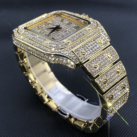 Iced Out Square Watch