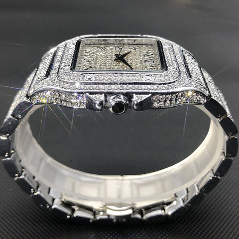 Iced Out Square Watch