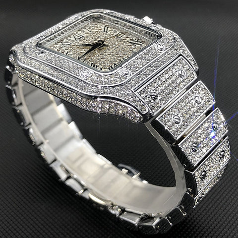 Iced Out Square Watch