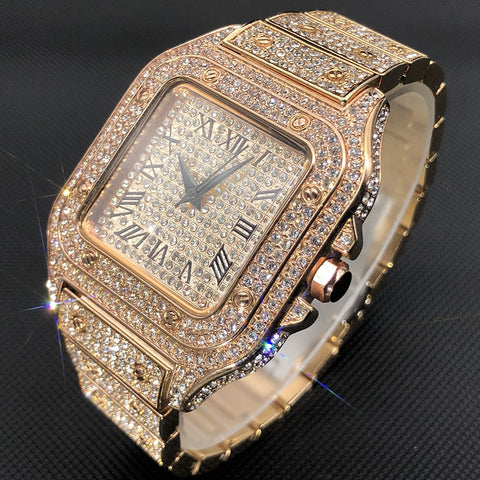 Iced Out Square Watch