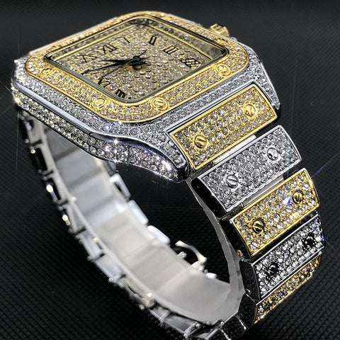 Iced Out Square Watch