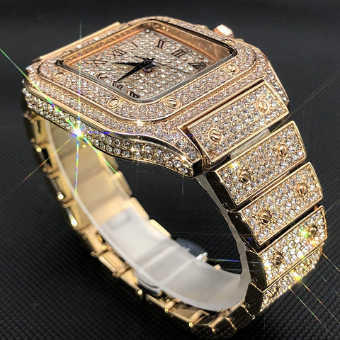 Iced Out Square Watch