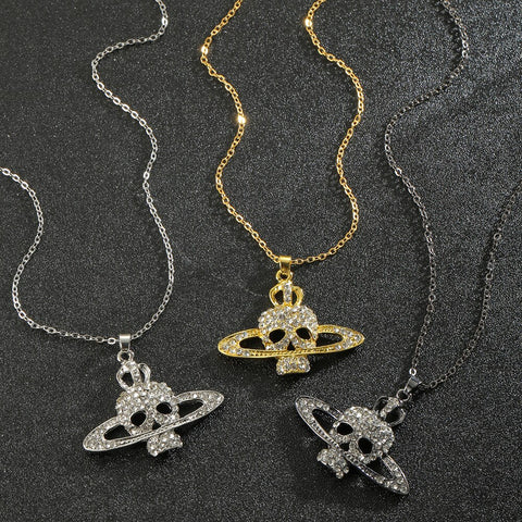 Skull Saturn Necklace