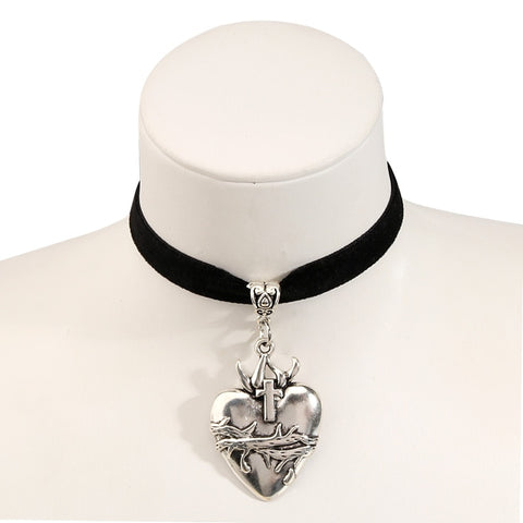 Thorn Heart Choker Necklace