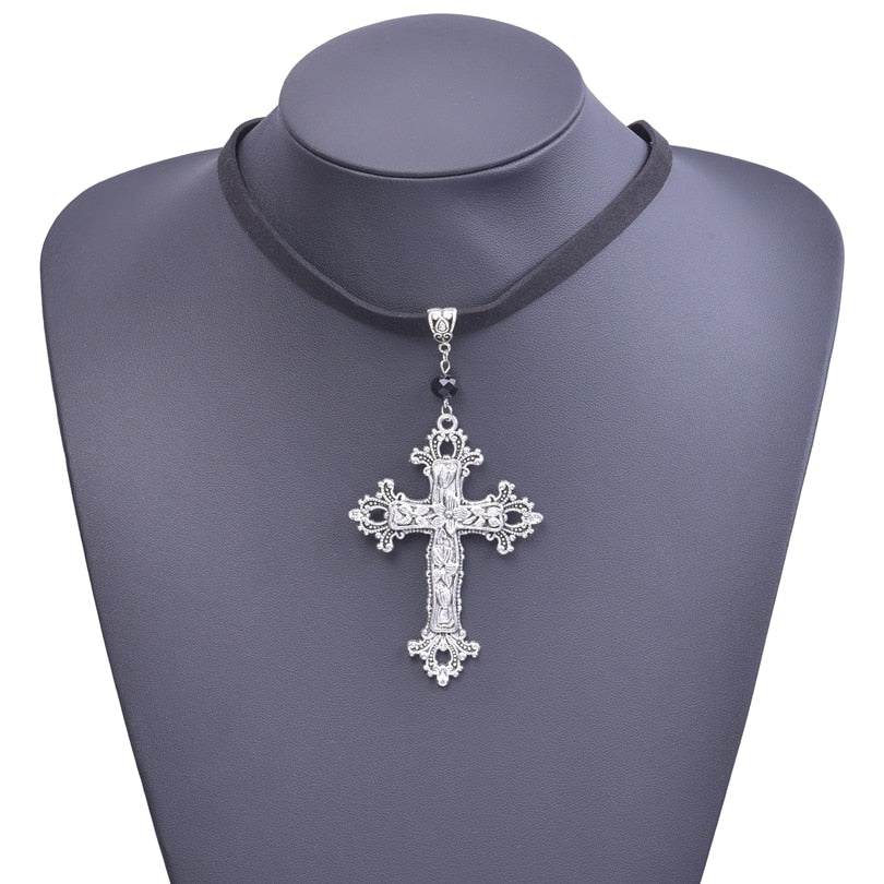 Cross Choker Necklace