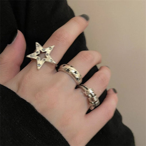 Harajuku Black Star Ring