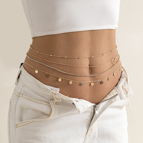 Boho Multilayer Shiny Waist Chain