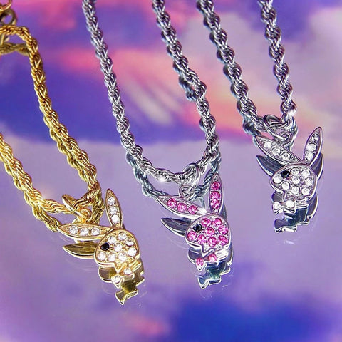 Crystal Bunny Pendant Necklace