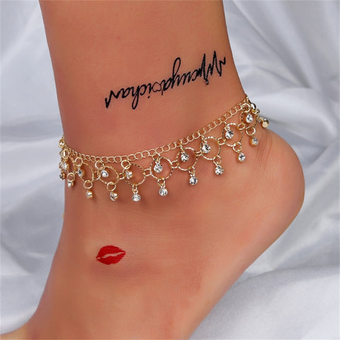 Bohemian Rhinestone Anklet