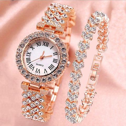 Pattern Diamond Quartz Watch