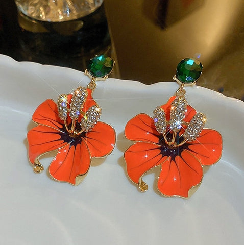 Hawaiian Flower Earrings