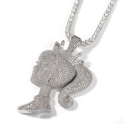 Iced Out Doll Necklace