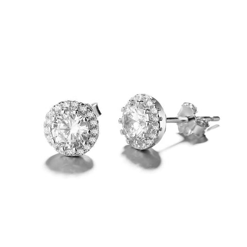 Crystal Round Earrings