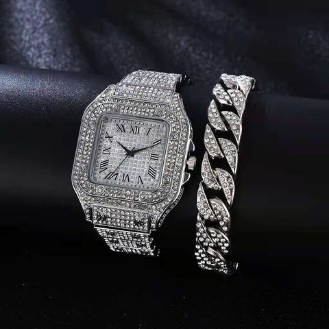 Iced Out Square Watch