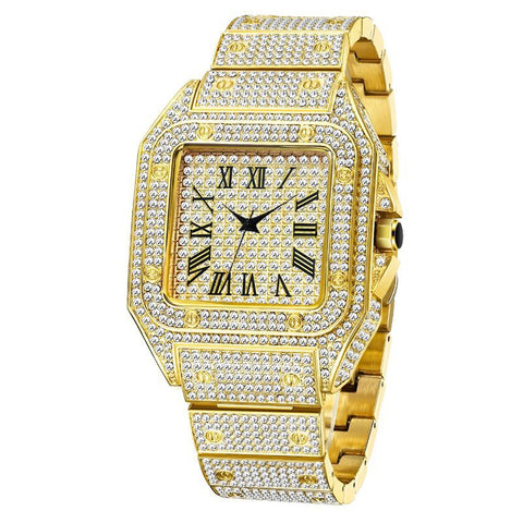 Iced Out Square Watch